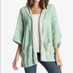 Roxy hooded knit poncho -